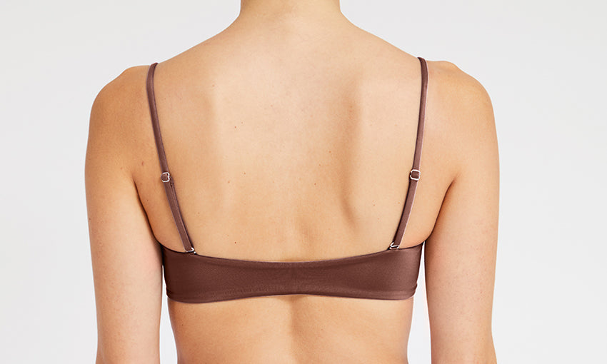 TOP – bandeau, coffee – Back