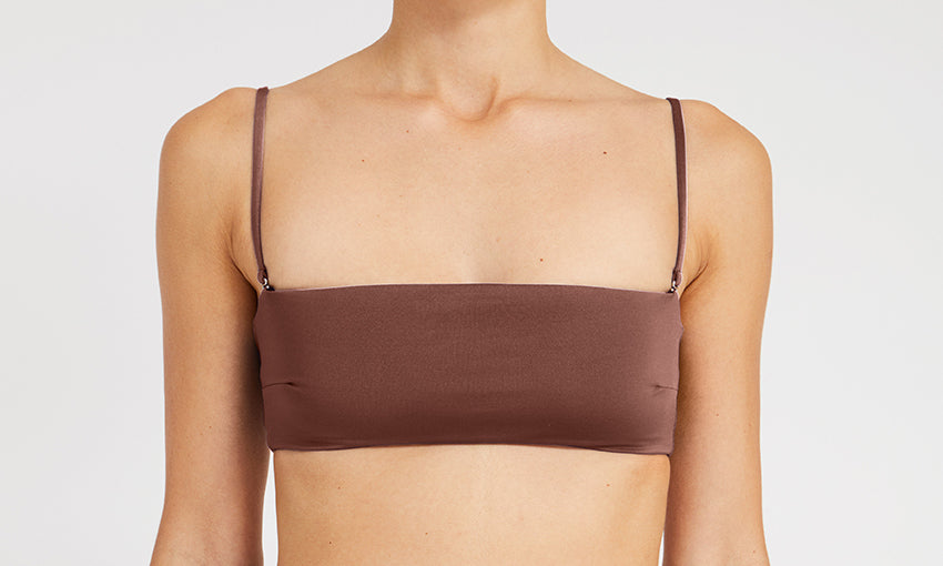 TOP – bandeau, coffee – Front