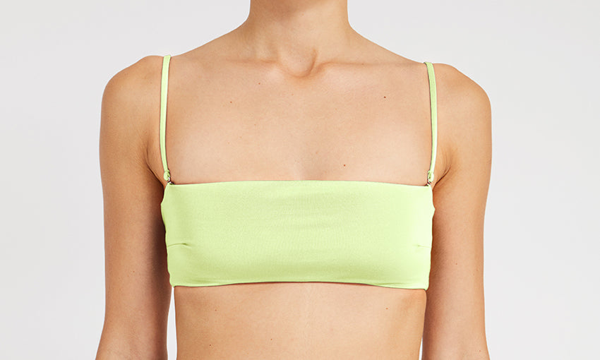 TOP – bandeau, lime – Front
