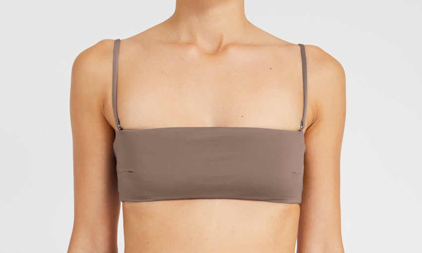 TOP – bandeau, brown – Front