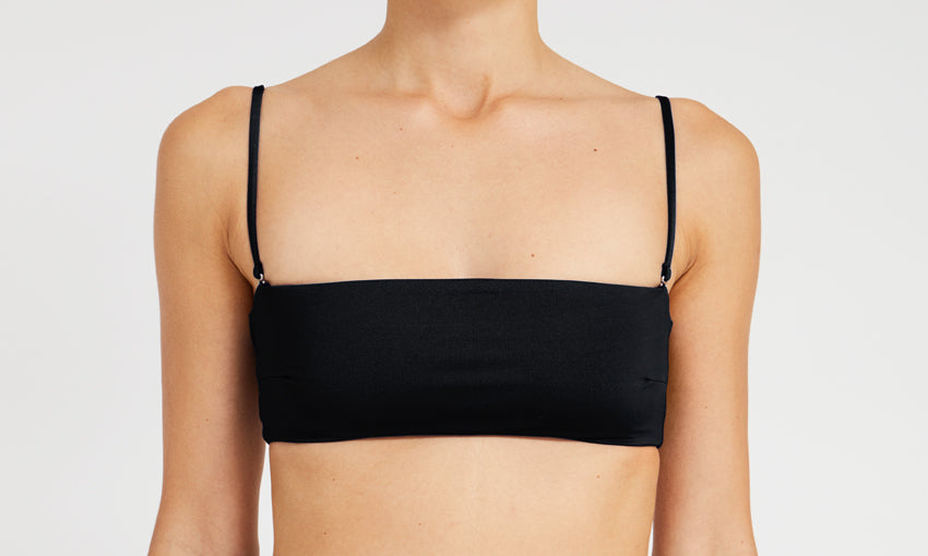 TOP – bandeau, black – Front