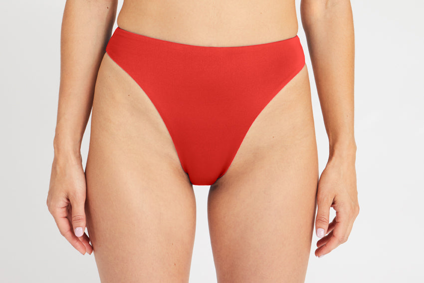Bottom – high leg, red – Front